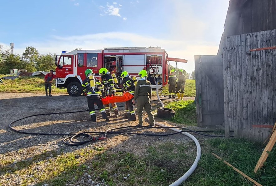 Übung Garagenbrand