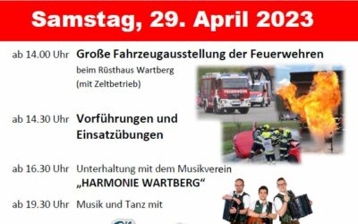 Ankündigung Feuerwehrfest am 29. April