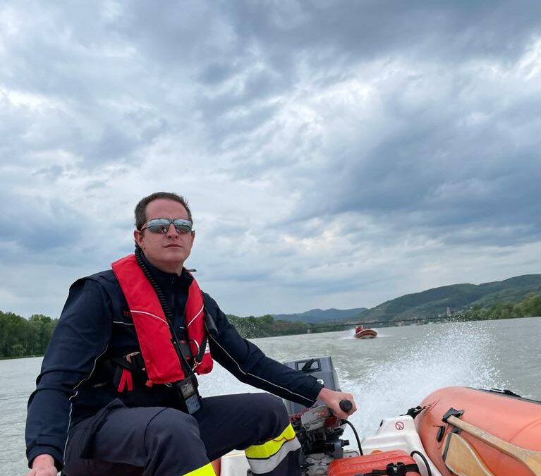 Bootslager auf der Donau