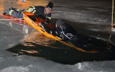 Eiseinbruchübung am Freizeitsee Krieglach