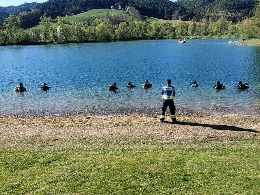 Wasserdienstübung am Freizeitssee Krieglach