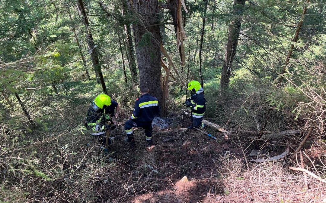 Brandeinsatz für die Feuerwehr Wartberg im Scheibsgraben